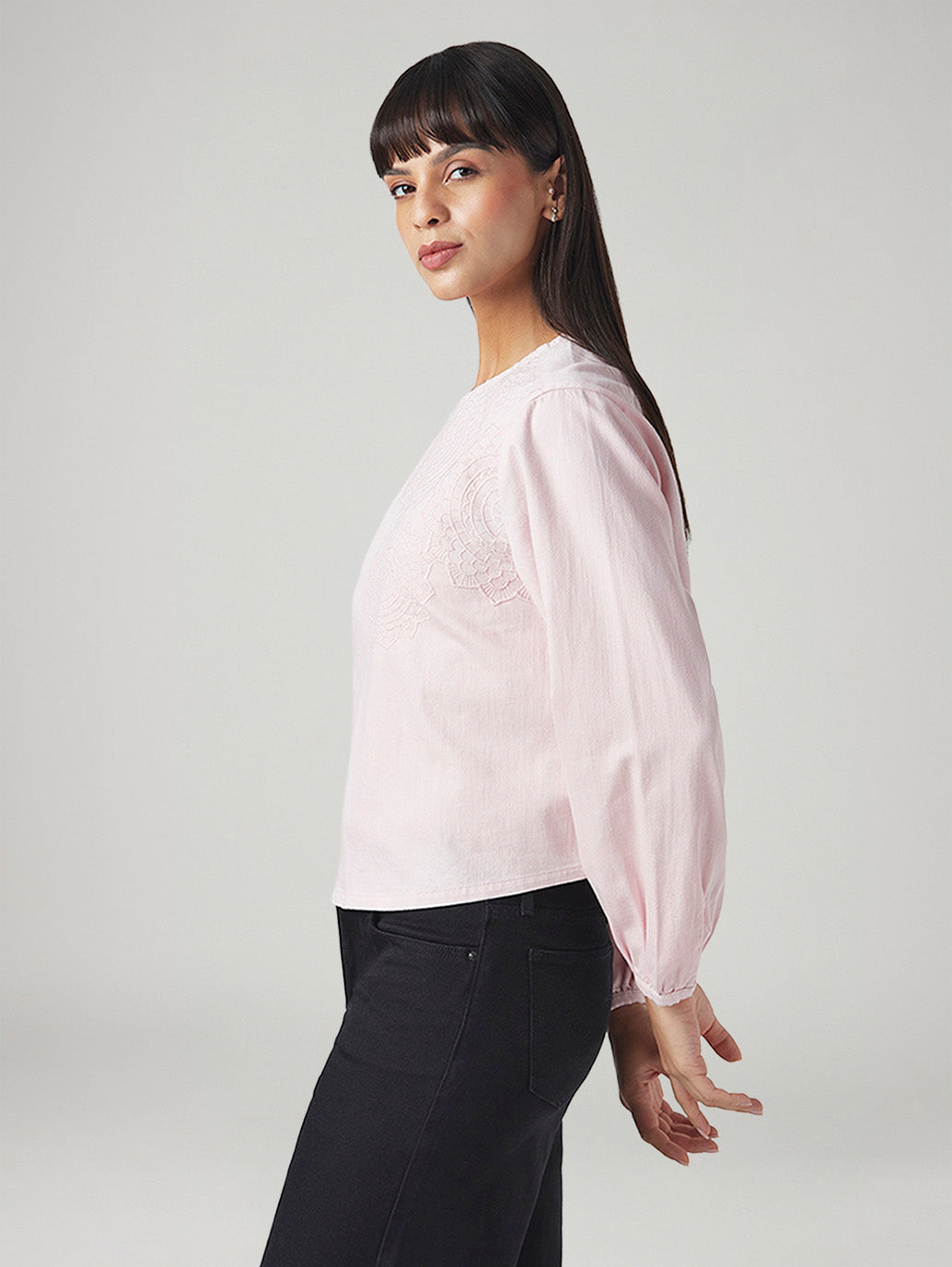 Women's Embroidered Regular Fit Top