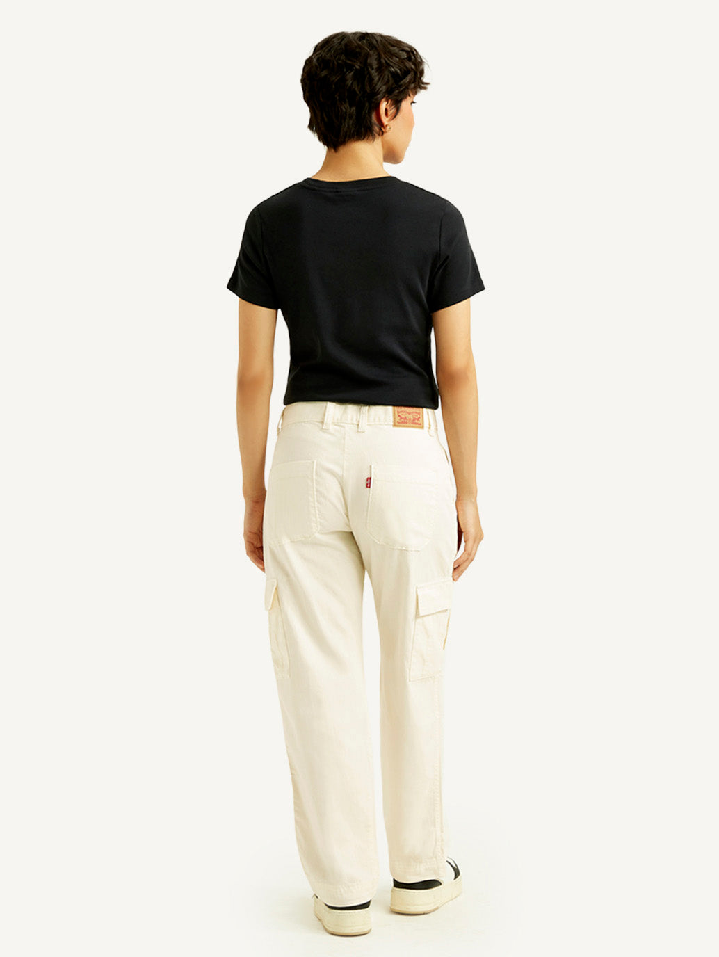 Women's 94 Cream Baggy Fit Mid Rise Jeans