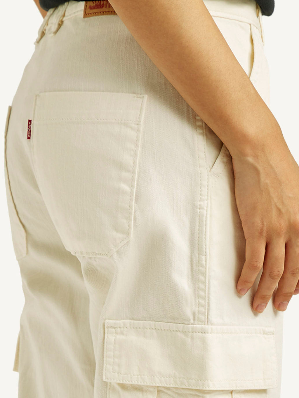 Women's 94 Cream Baggy Fit Mid Rise Jeans