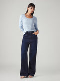 Women's Dark Blue Loose Fit High Rise Redloop Jeans