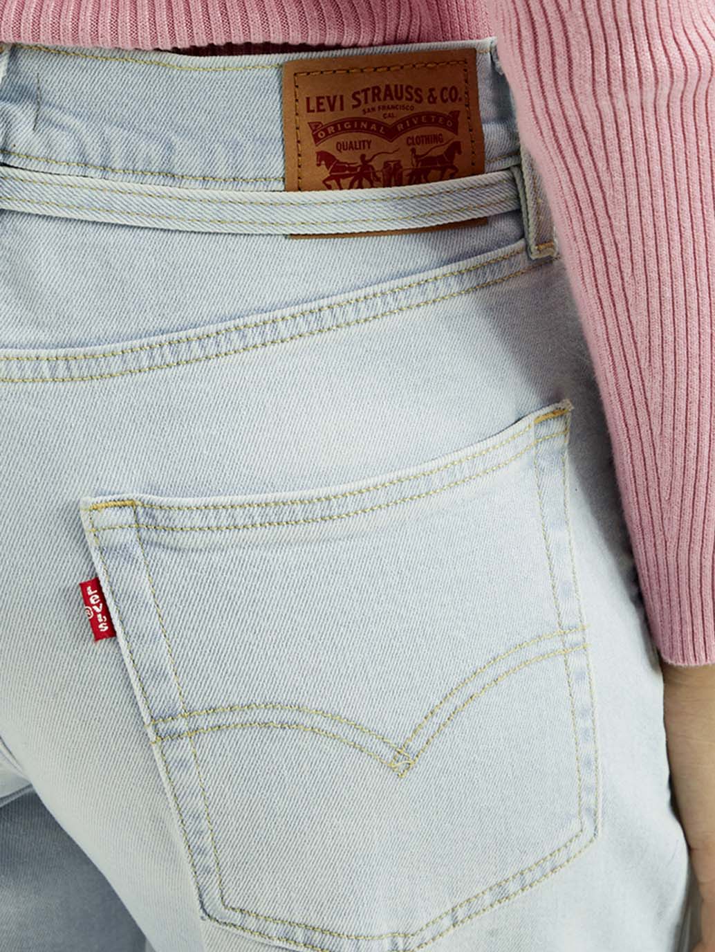 Women's Light Indigo XL Straight Fit Mid Rise Jeans