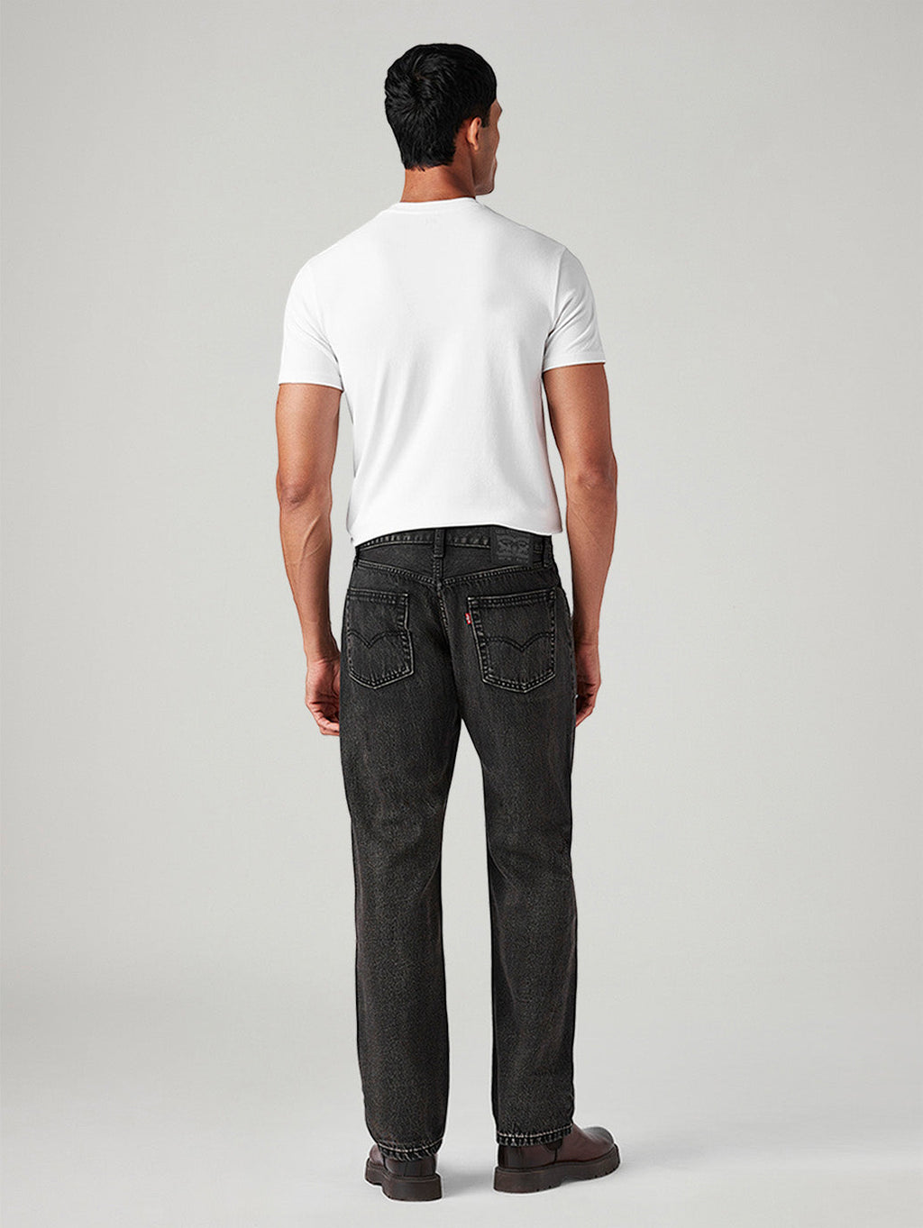 Men's 568 Charcoal Grey Loose Fit Mid Rise Tinted Jeans