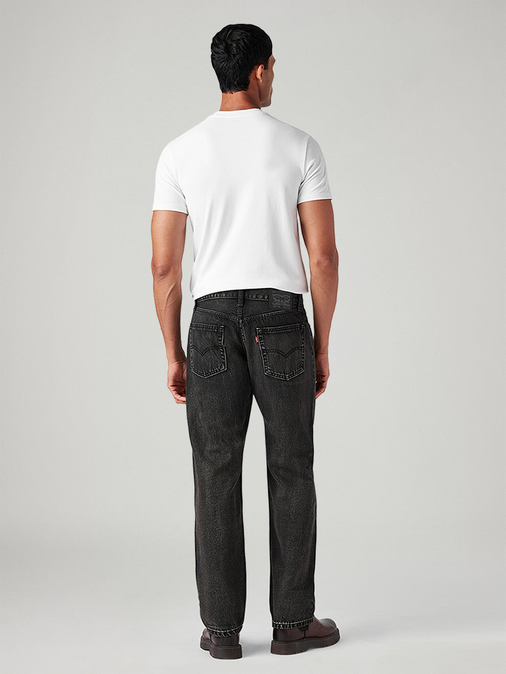 Men's 568 Charcoal Grey Loose Fit Mid Rise Tinted Jeans