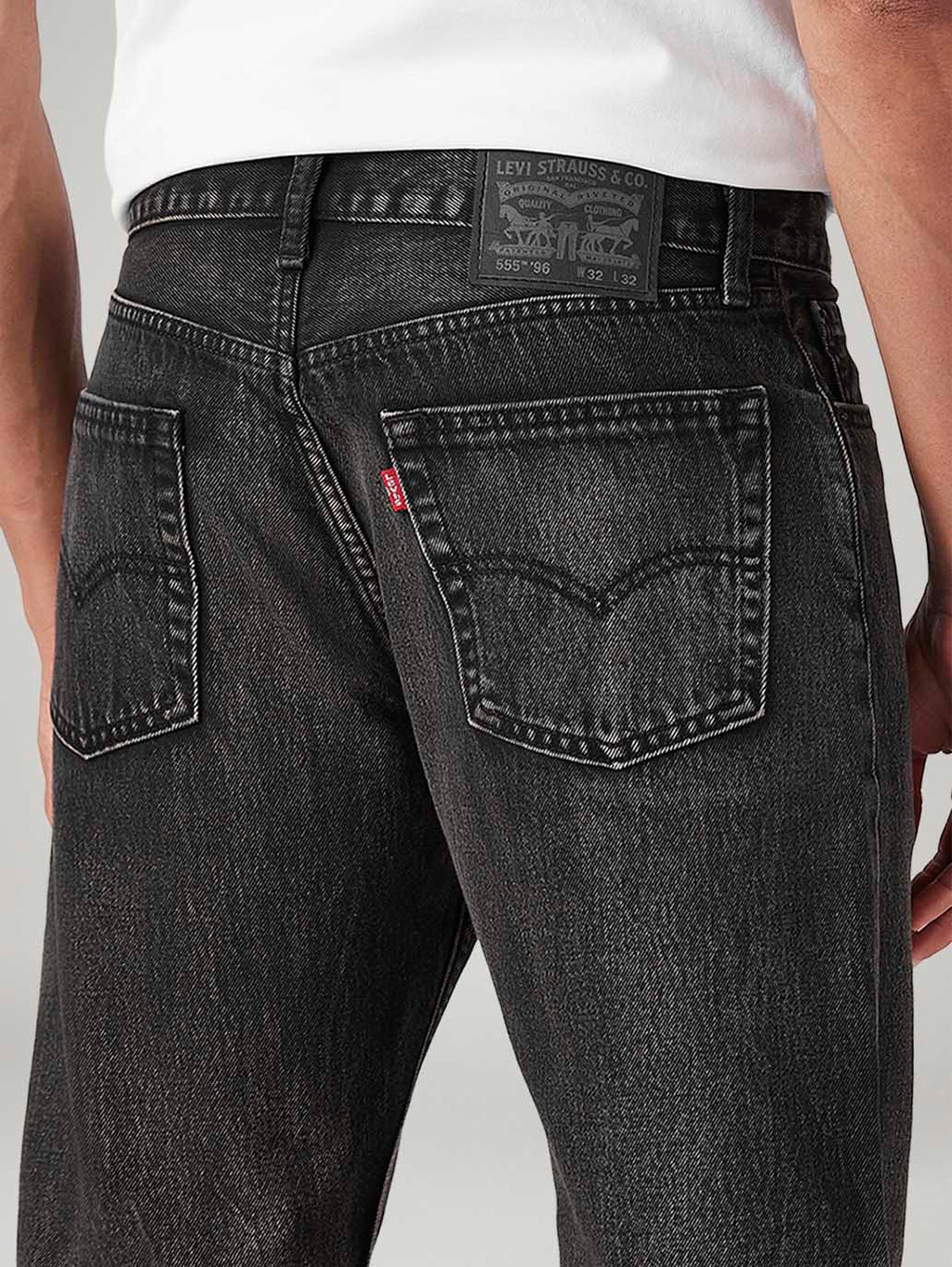 Men's 568 Charcoal Grey Loose Fit Mid Rise Tinted Jeans