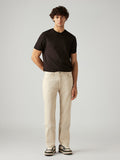 Men's 555 Beige Relaxed Straight Fit Mid Rise Jeans