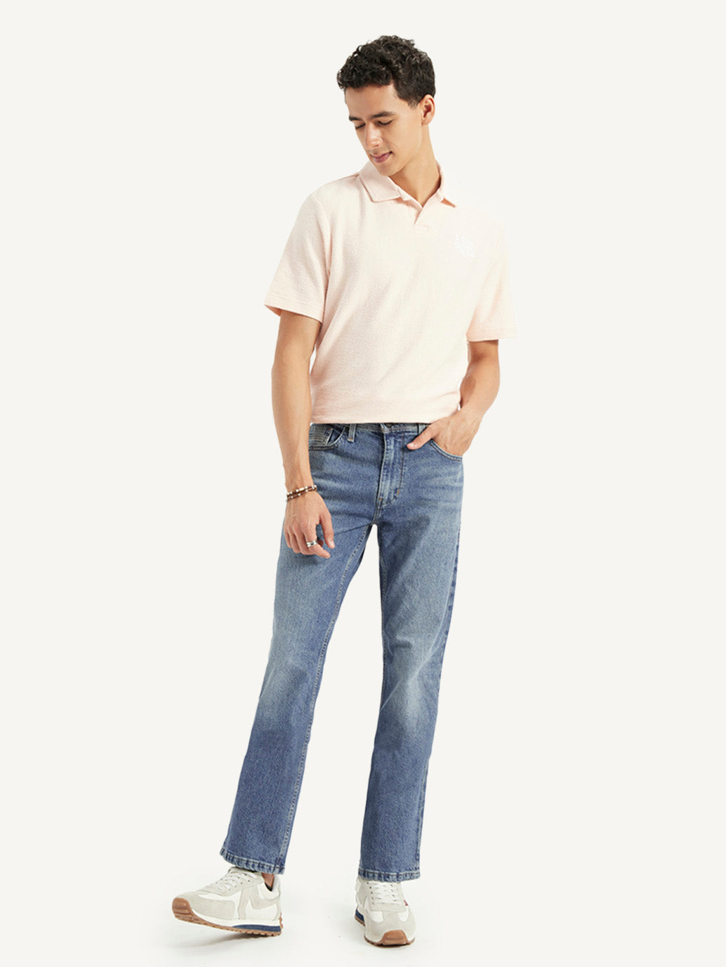 Men's 527 Blue Bootcut Fit Mid Rise Jeans