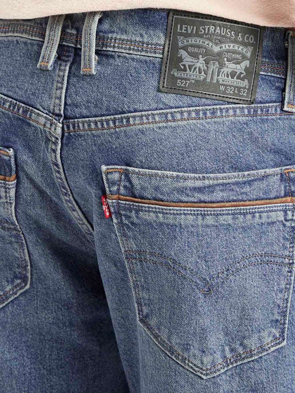 Men's 527 Blue Bootcut Fit Mid Rise Jeans