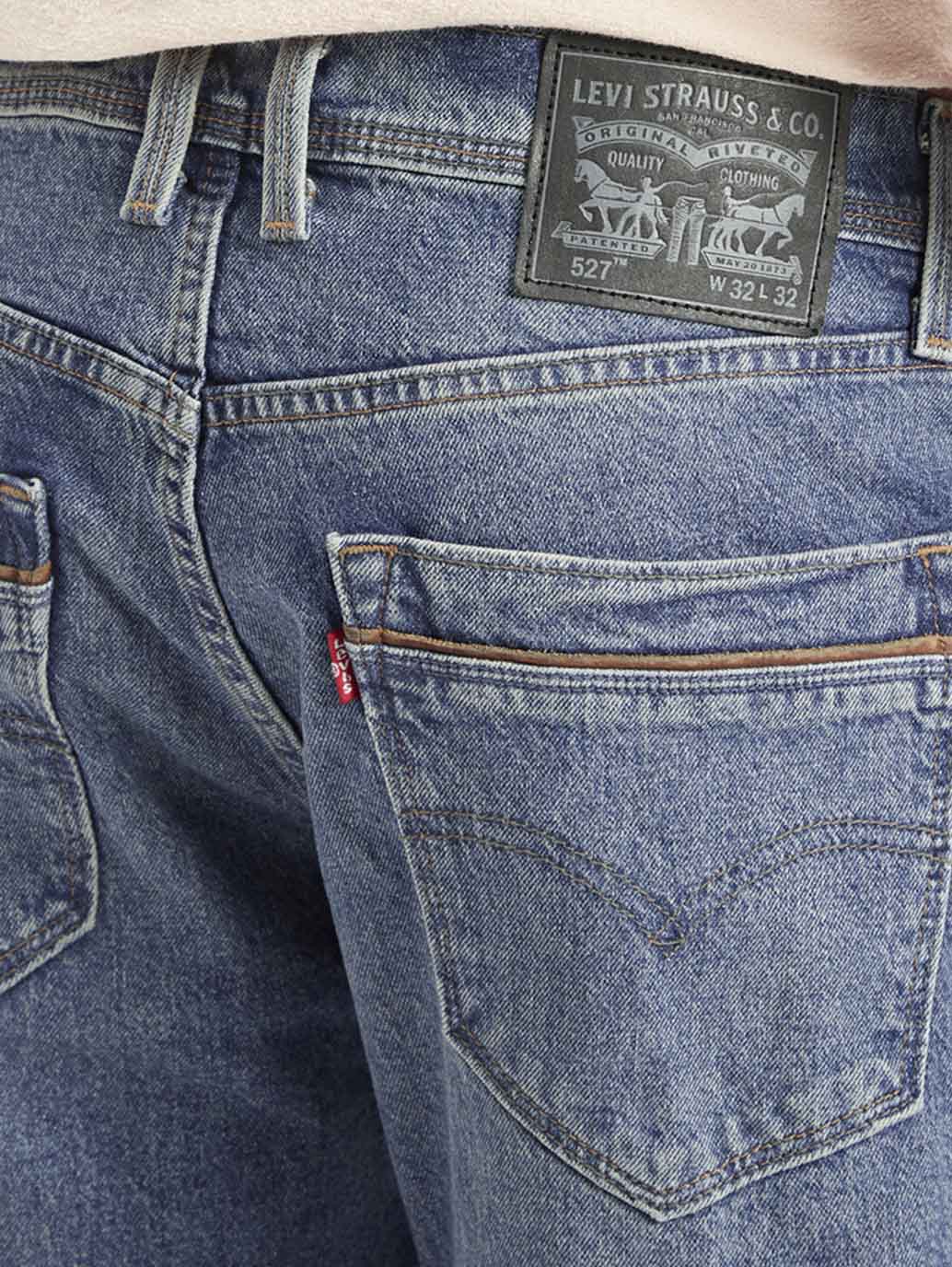 Men's 527 Blue Bootcut Fit Mid Rise Jeans