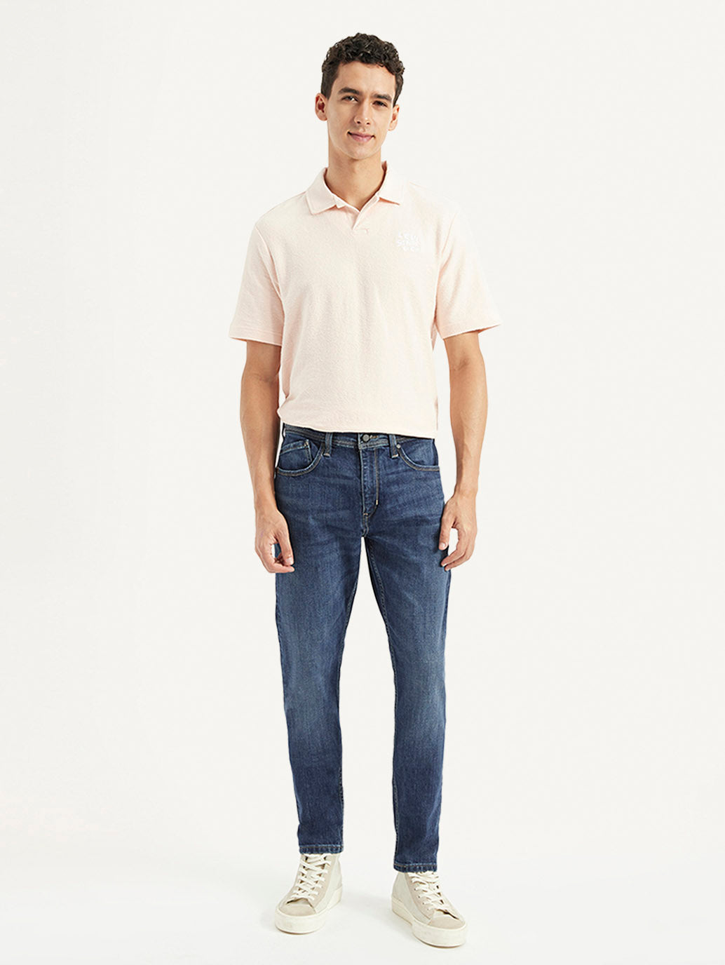 Men's 512 Dark Blue Slim Tapered Fit Mid Rise Jeans