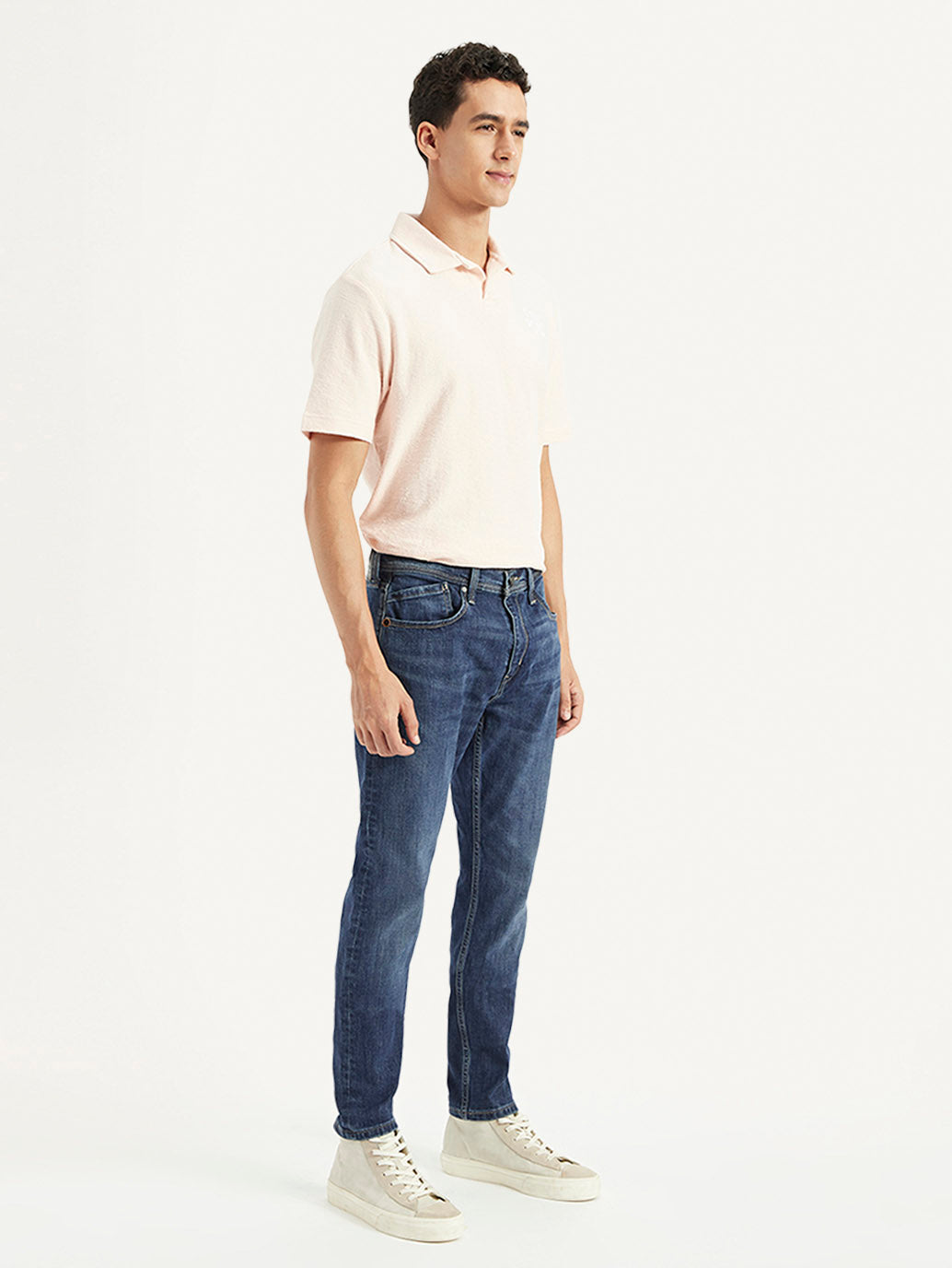 Men's 512 Dark Blue Slim Tapered Fit Mid Rise Jeans