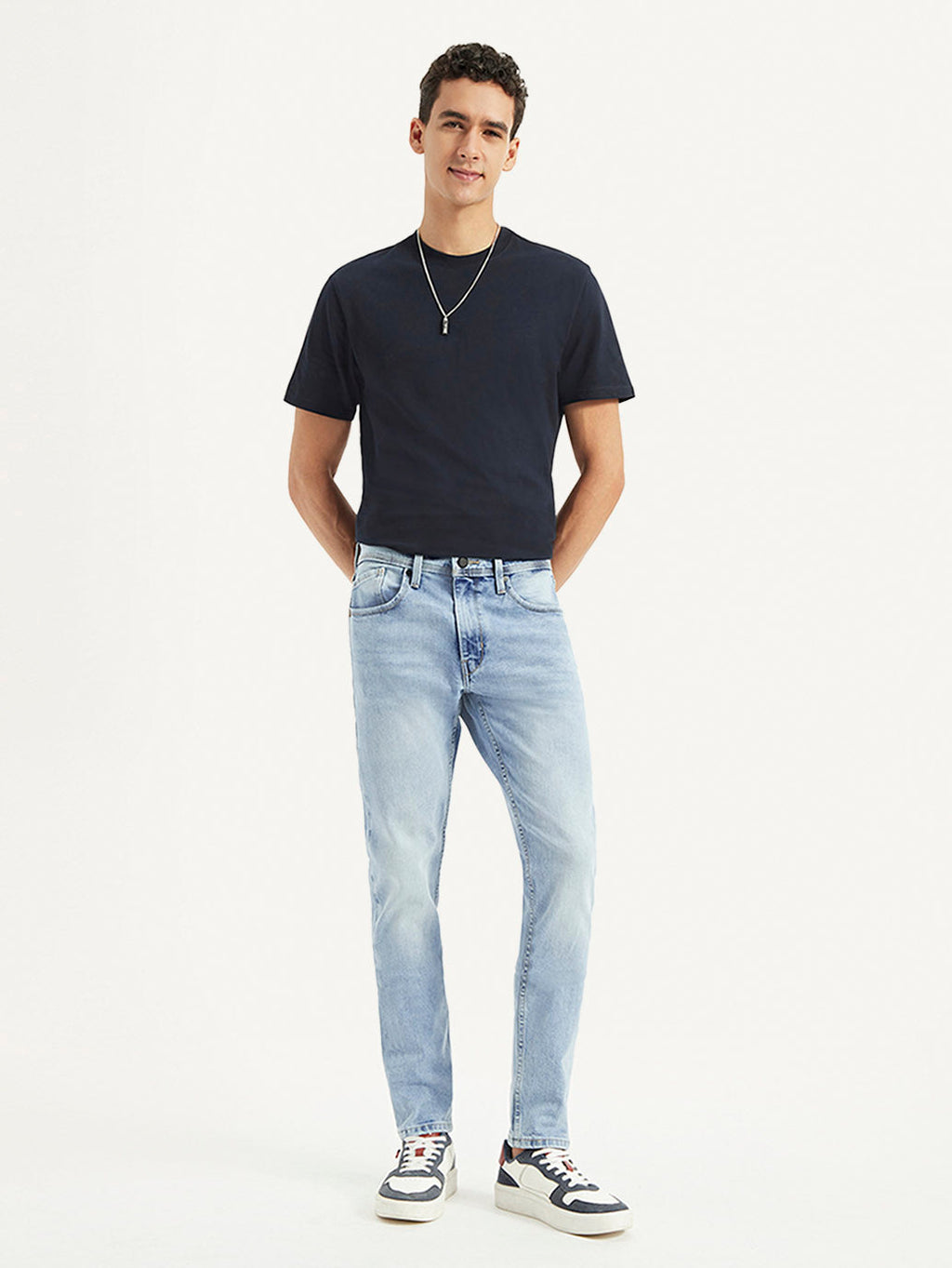 Men's 512 Blue Slim Tapered Fit Mid Rise Jeans