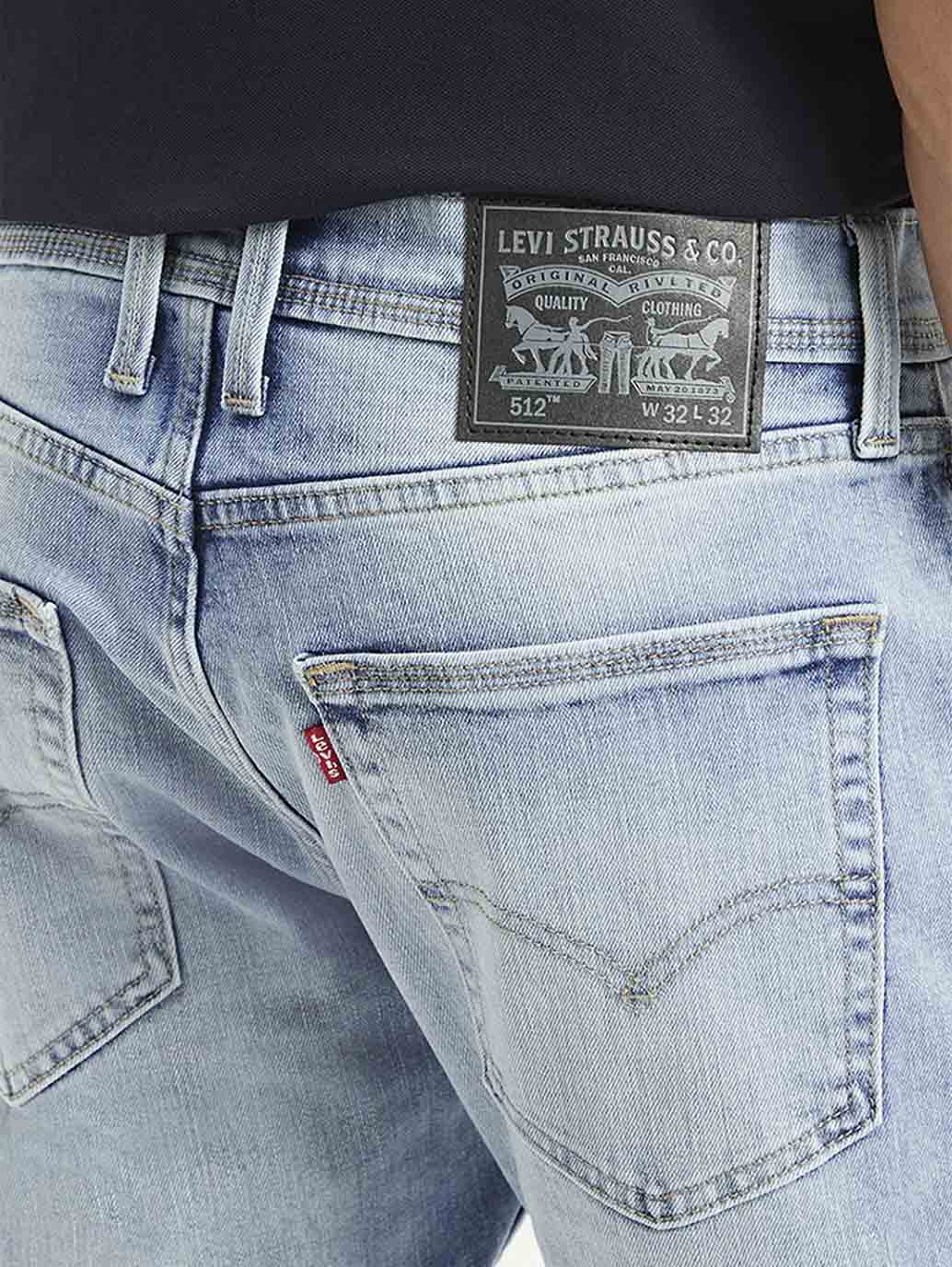 Men's 512 Blue Slim Tapered Fit Mid Rise Jeans