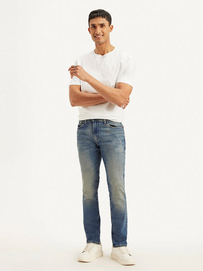 Men's 511 Blue Slim Fit Mid Rise Jeans
