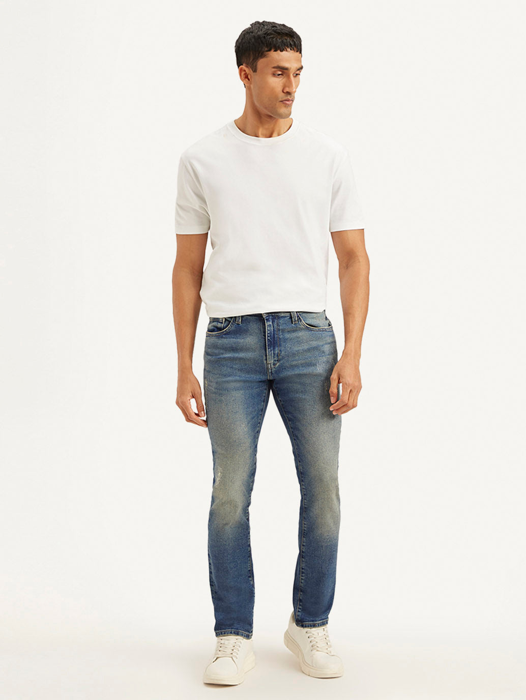 Men's 511 Blue Slim Fit Mid Rise Jeans