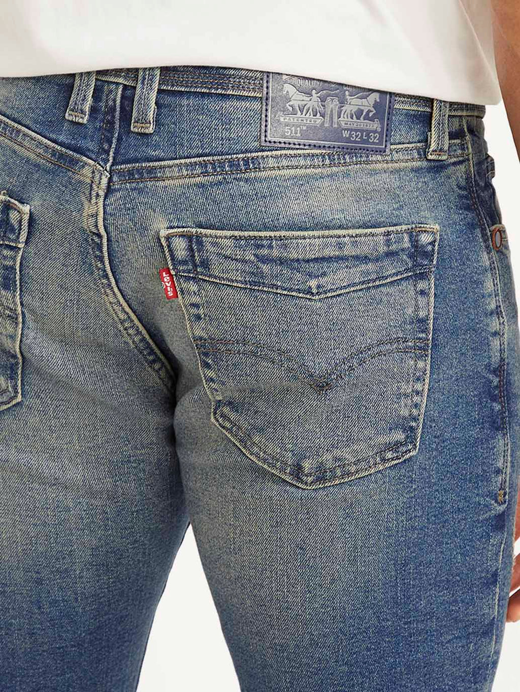 Men's 511 Blue Slim Fit Mid Rise Jeans