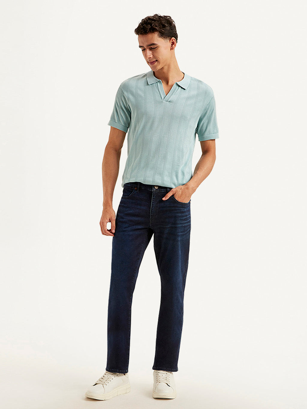 Men's Redloop 511 Navy Blue Slim Fit Mid Rise Jeans