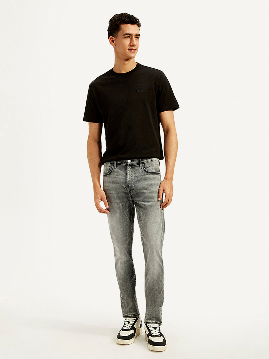 Men's Redloop 512 Grey Slim Tapered Fit Mid Rise Jeans