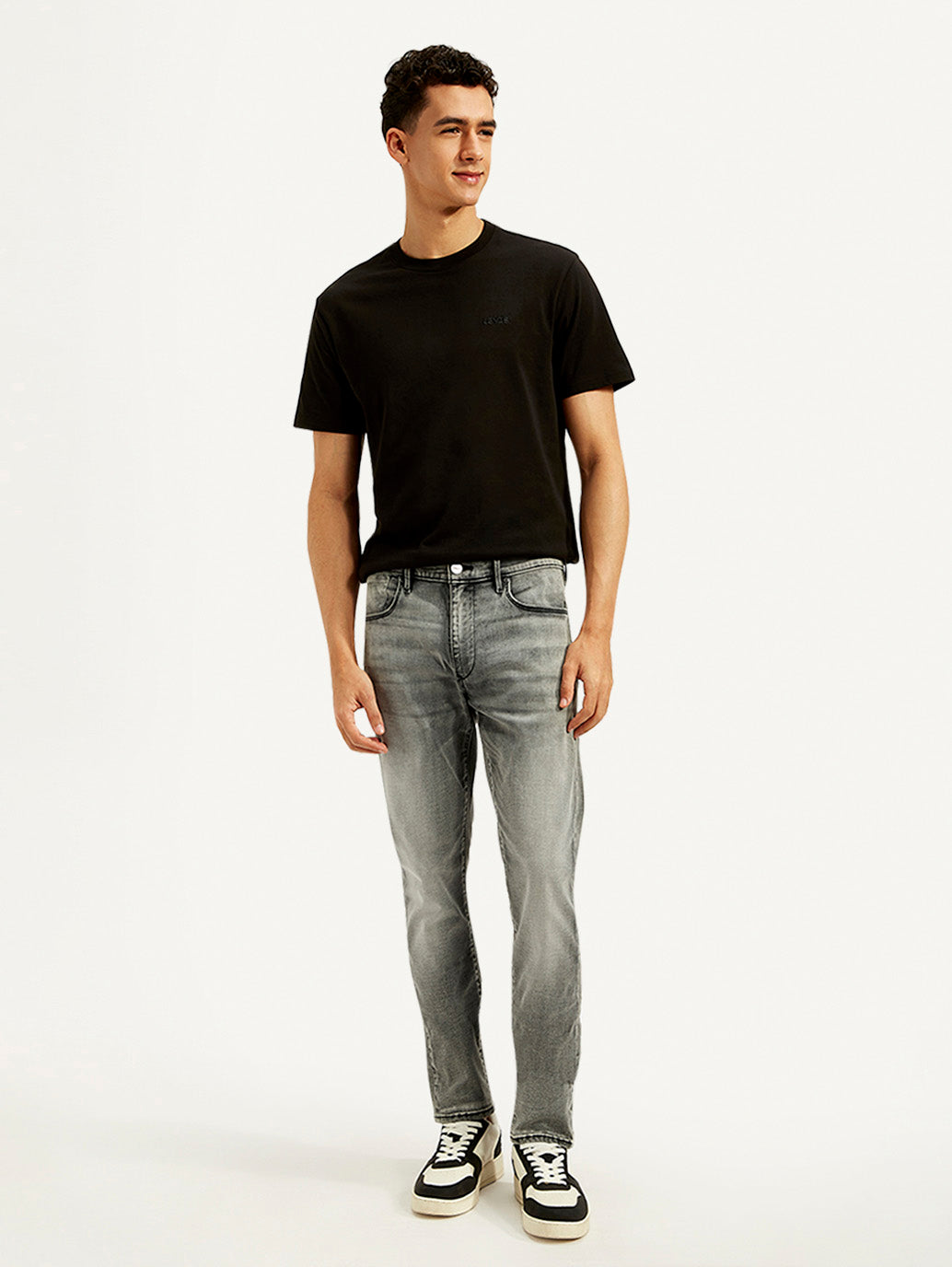 Men's Redloop 512 Grey Slim Tapered Fit Mid Rise Jeans
