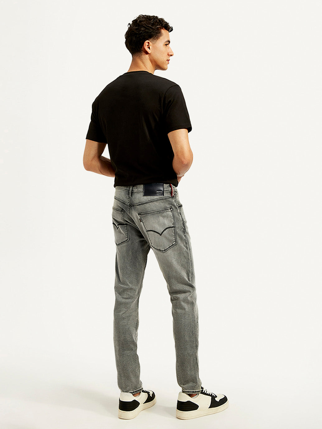 Men's Redloop 512 Grey Slim Tapered Fit Mid Rise Jeans