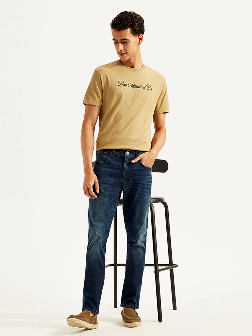 Men's Redloop 512 Dark Blue Slim Tapered Fit Mid Rise Jeans