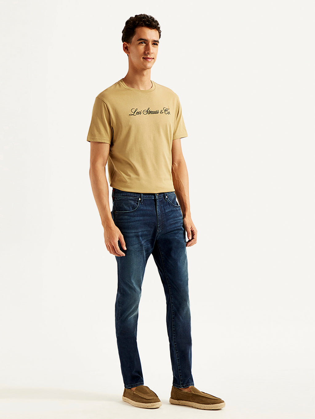 Men's Redloop 512 Dark Blue Slim Tapered Fit Mid Rise Jeans