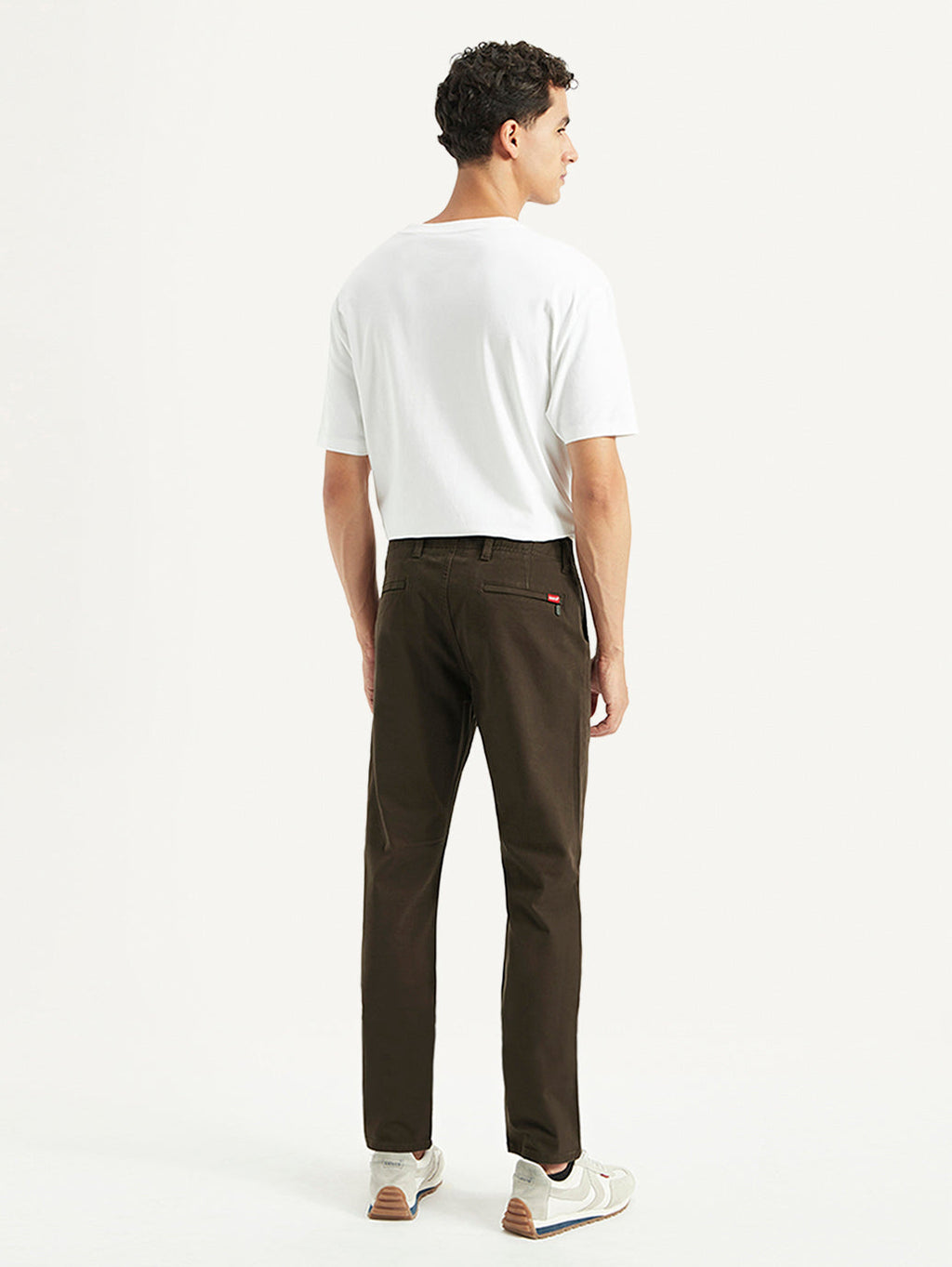 Men's Brown Tapered Fit Chinos