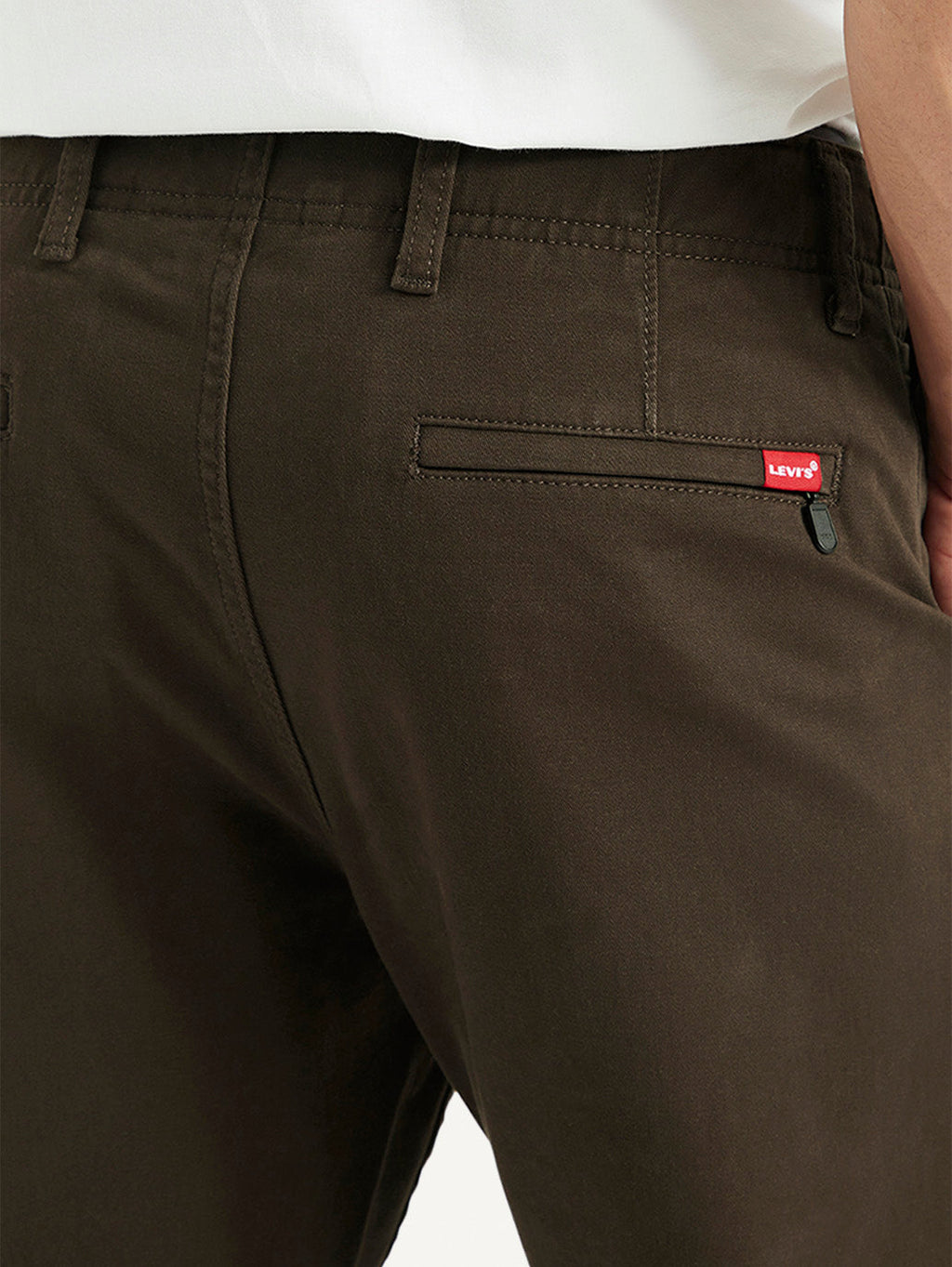 Men's Brown Tapered Fit Chinos