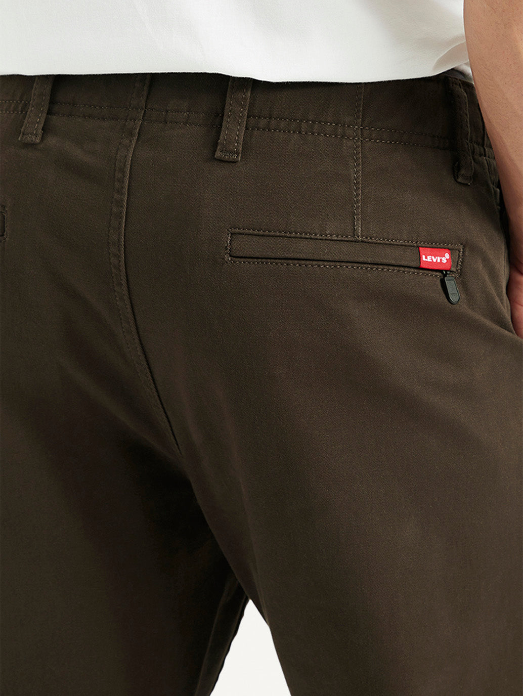 Men's Brown Tapered Fit Chinos
