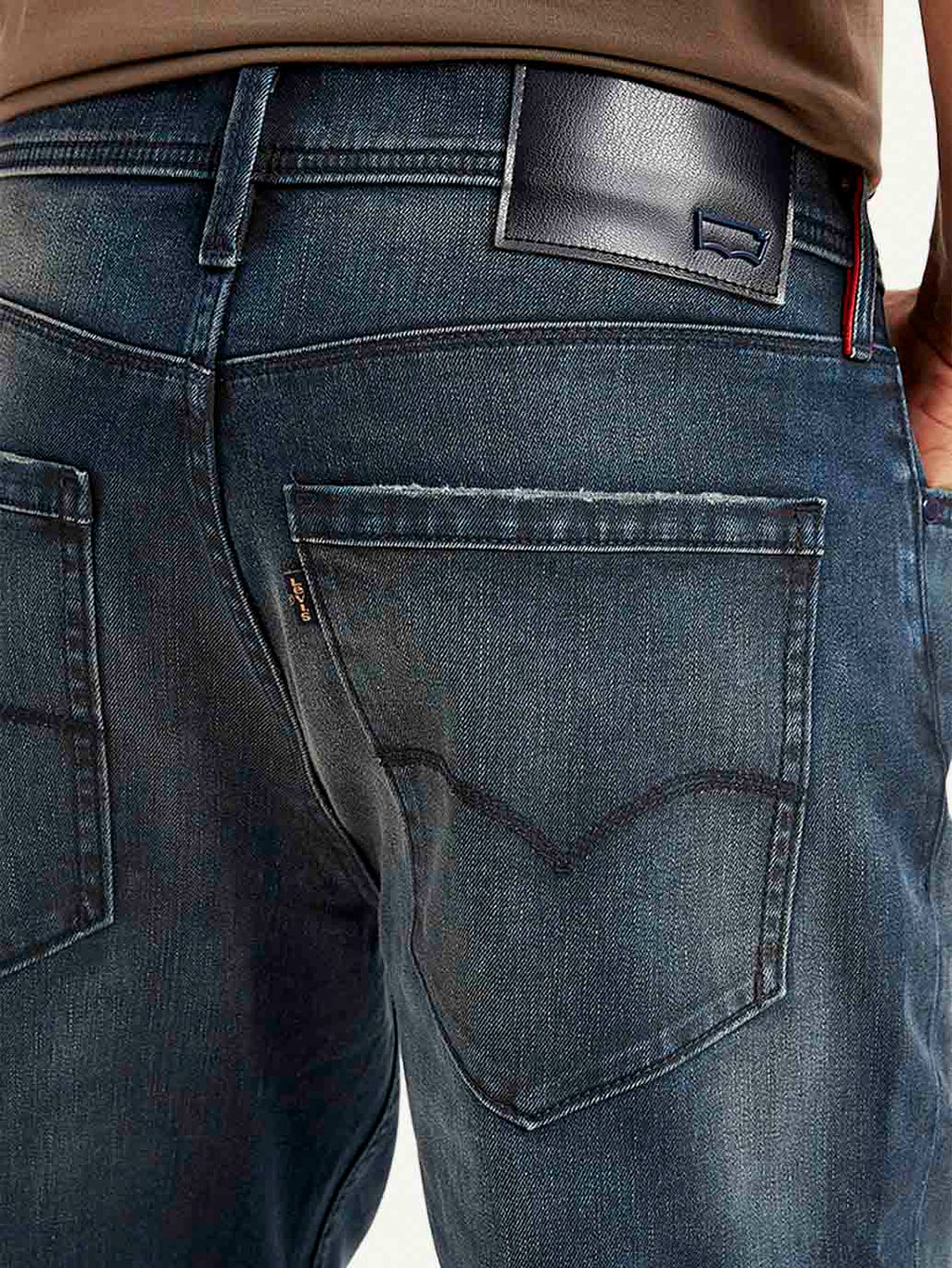 Men's Redloop 541 Blue Athletic Tapered Fit Mid Rise Jeans