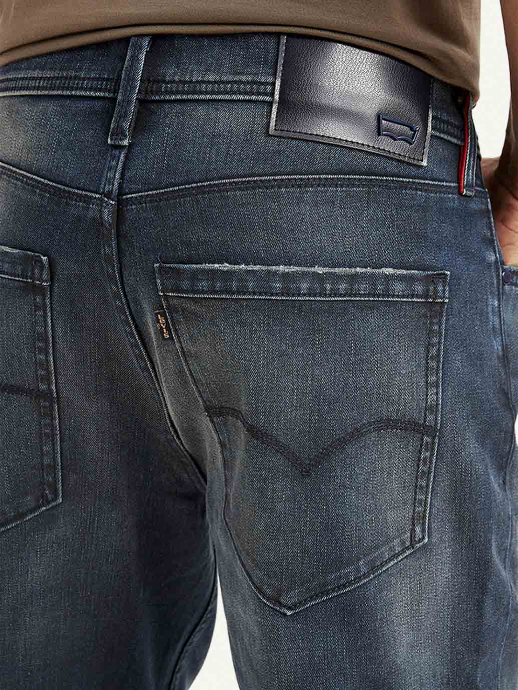 Men's Redloop 541 Blue Athletic Tapered Fit Mid Rise Jeans