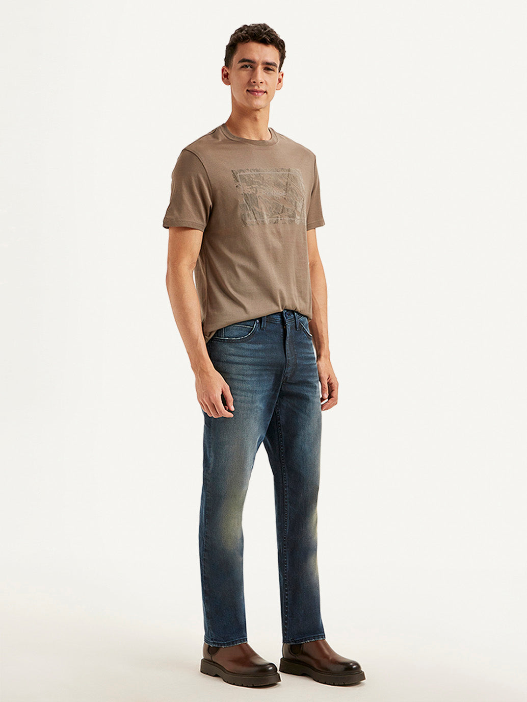 Men's Redloop 541 Blue Athletic Tapered Fit Mid Rise Jeans