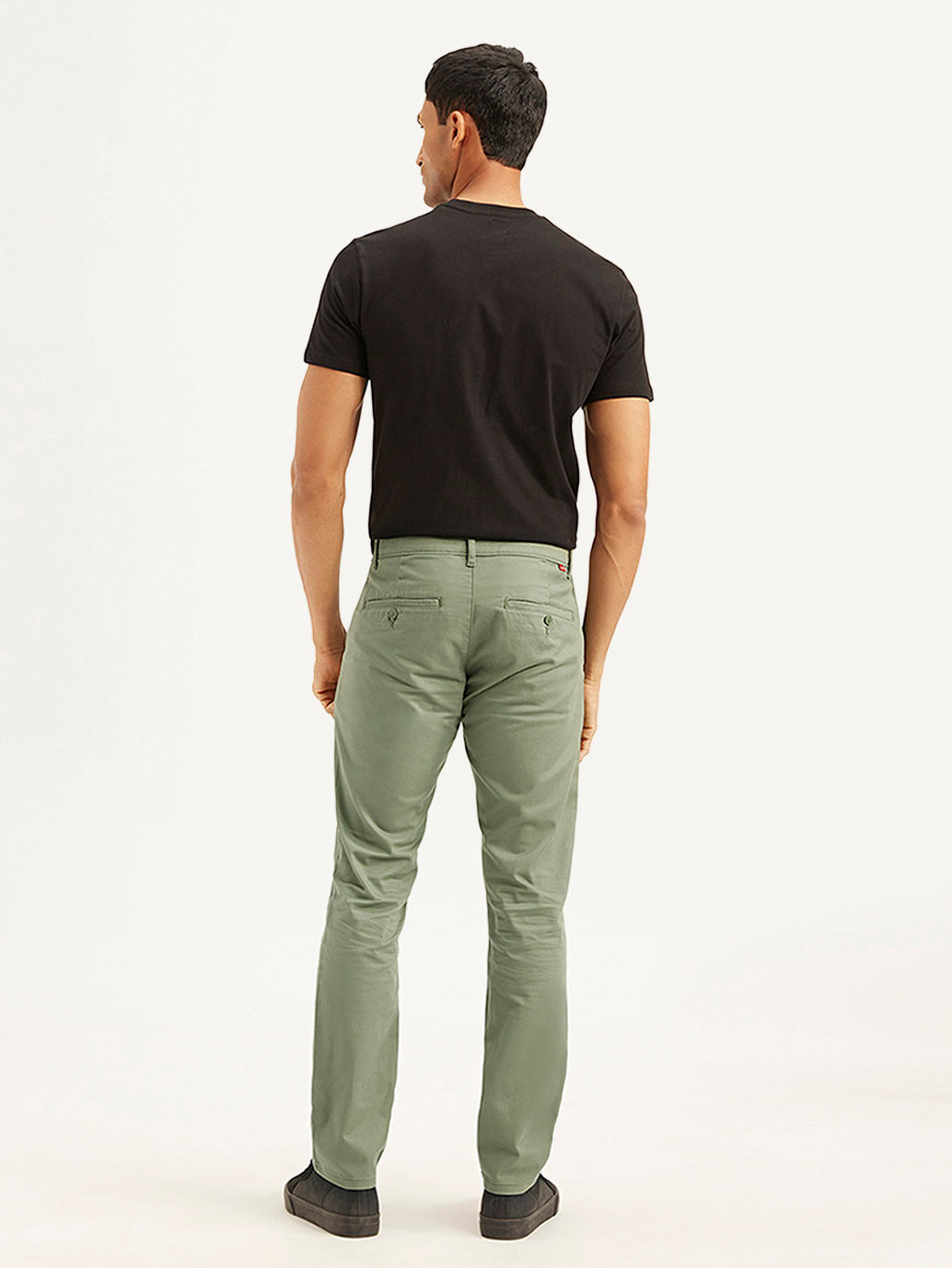 Men's Olive Slim Fit Trousers