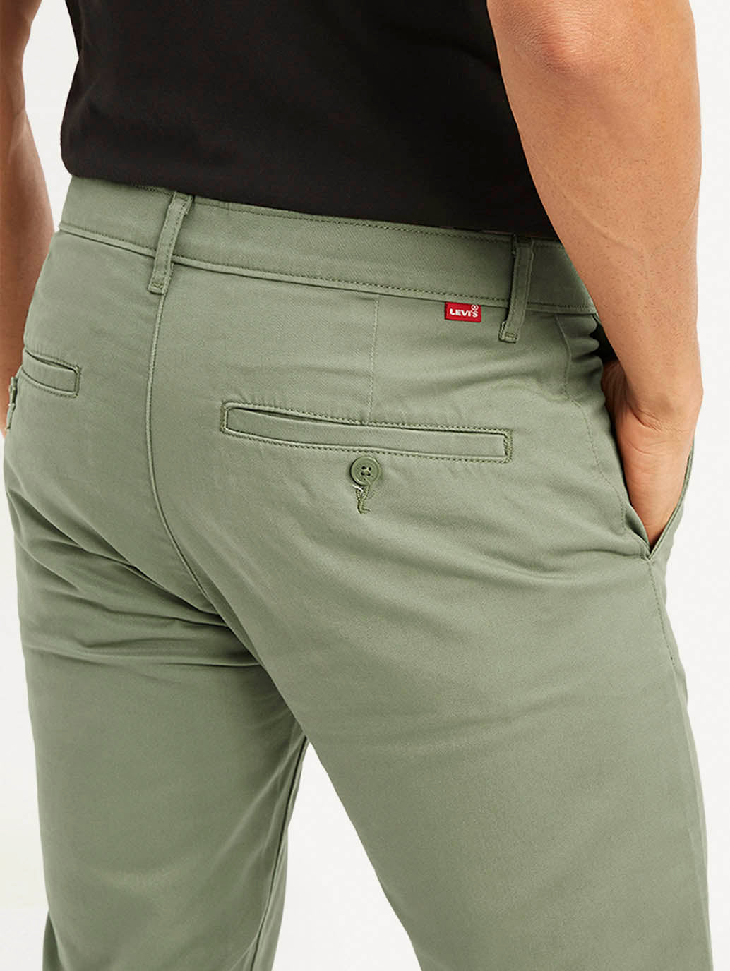 Men's Olive Slim Fit Trousers