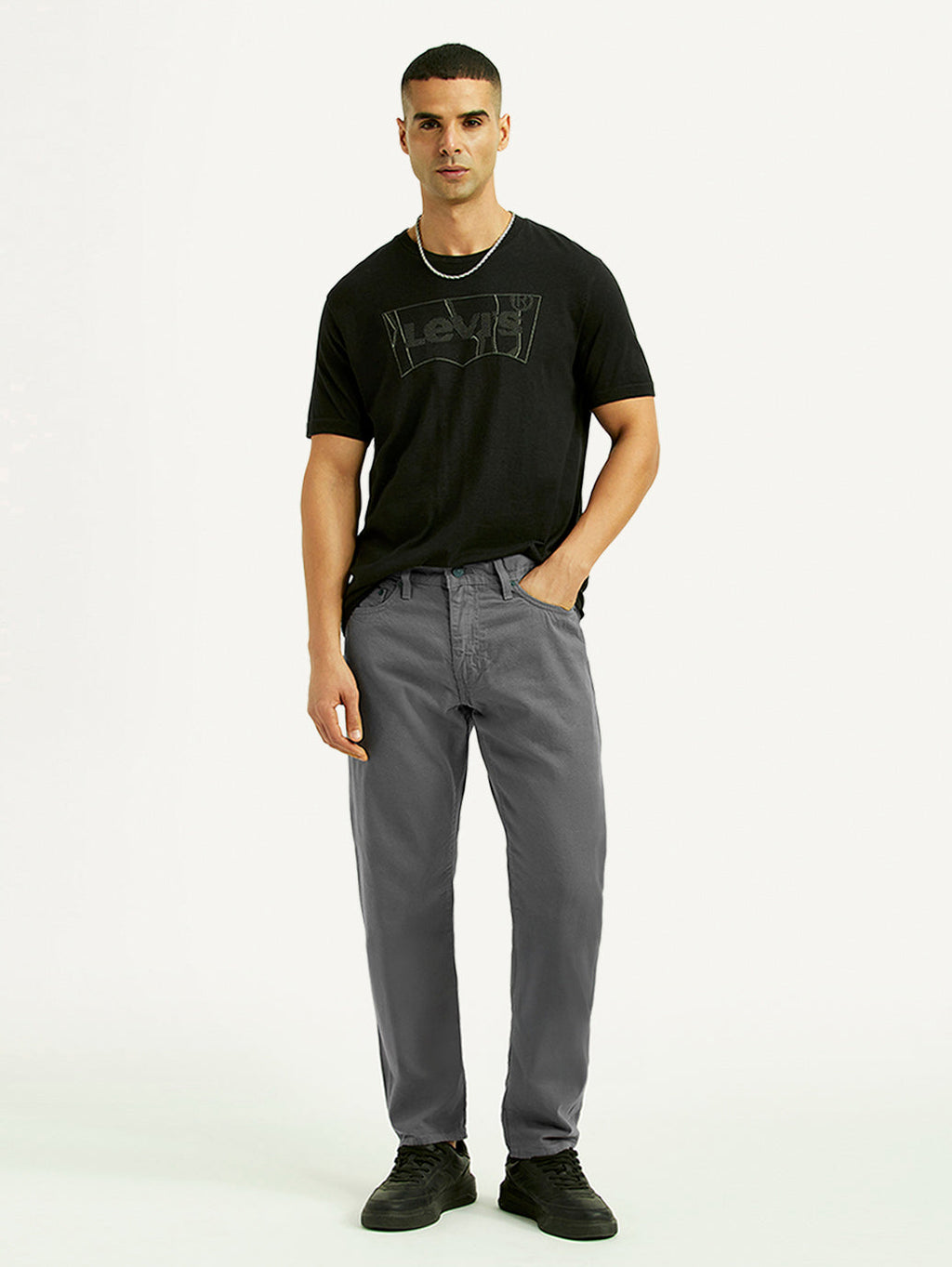 Men's 541 Grey Athletic Tapered Fit Mid Rise Jeans