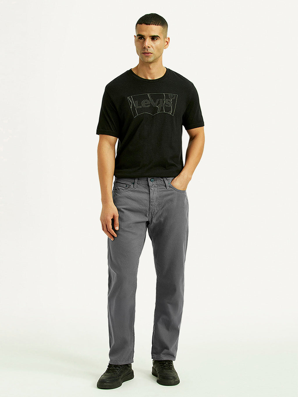 Men's 541 Grey Athletic Tapered Fit Mid Rise Jeans