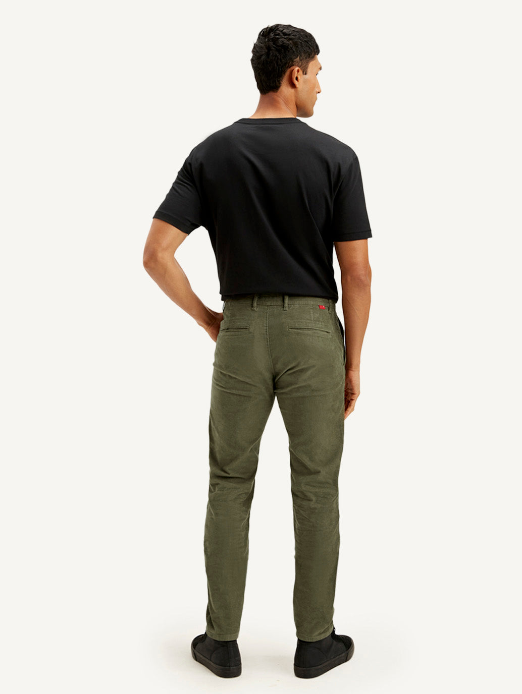 Men's Olive Slim Tapered Fit Chinos