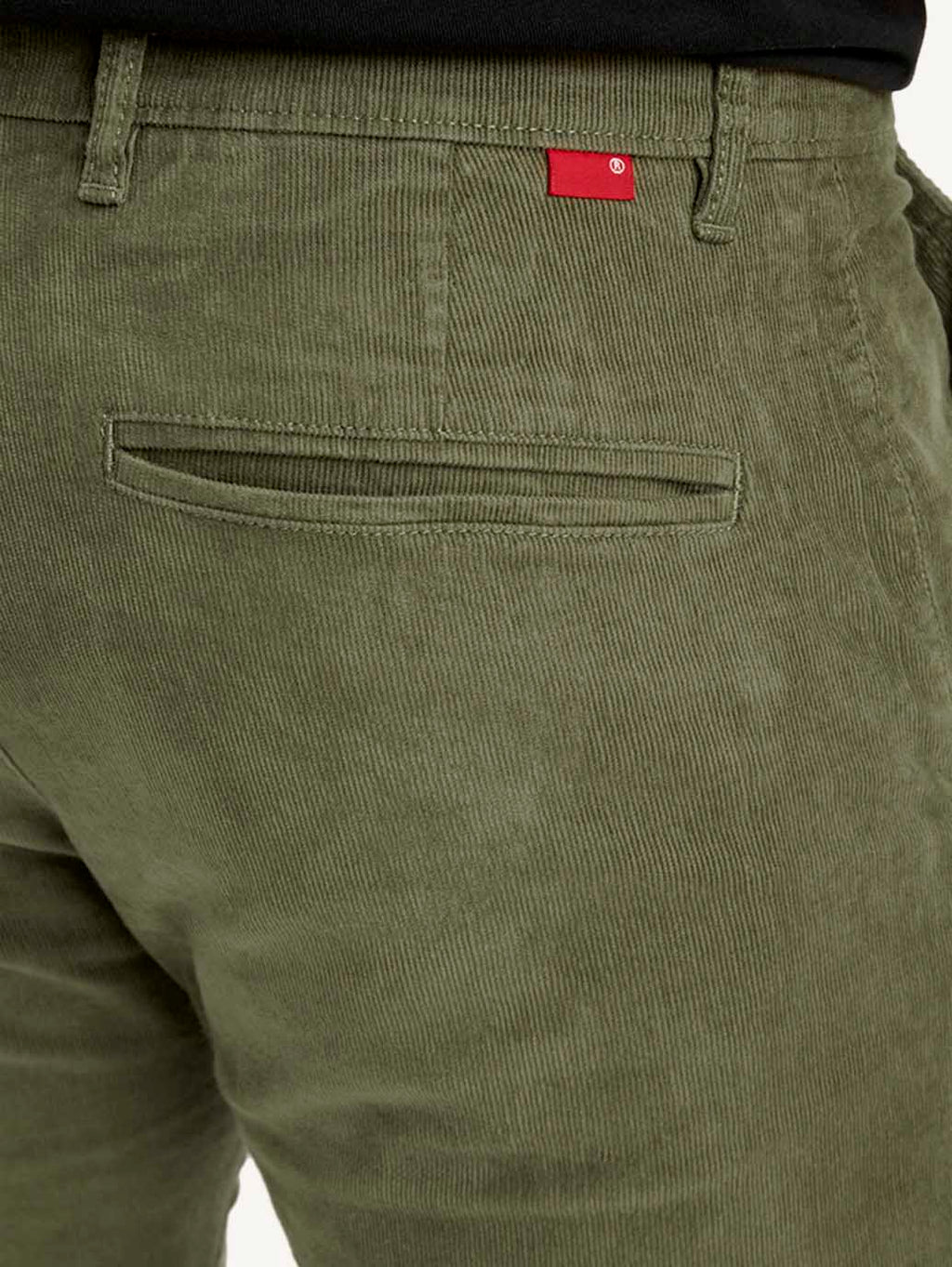 Men's Olive Slim Tapered Fit Chinos
