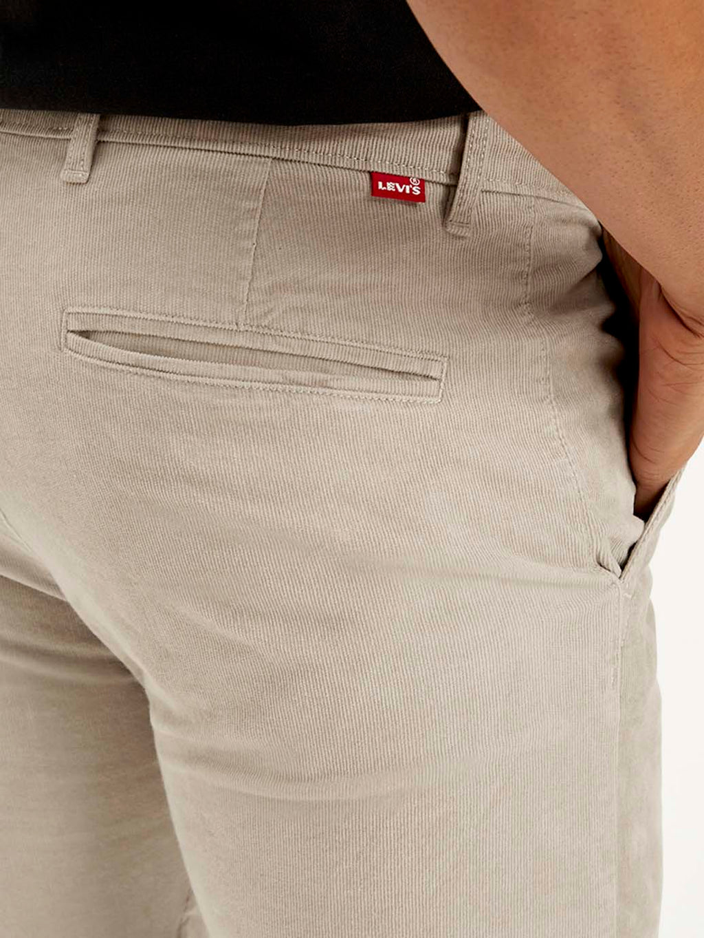 Men's Beige Slim Tapered Fit Chinos