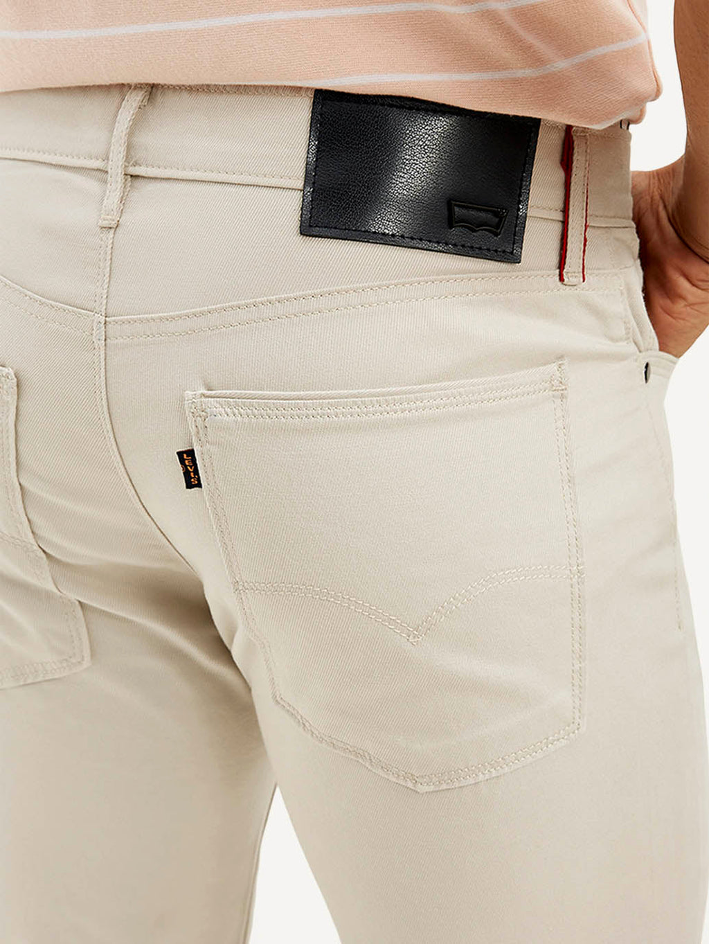 Men's Redloop Off White Slim Fit Trousers