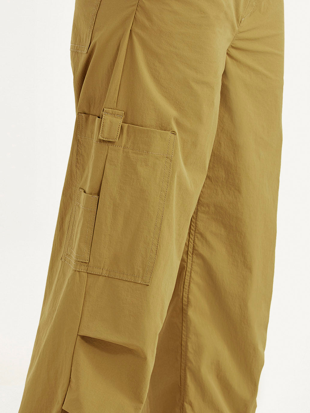 Women's Mid Rise Loose Fit Baggy Dad Cargo Trousers