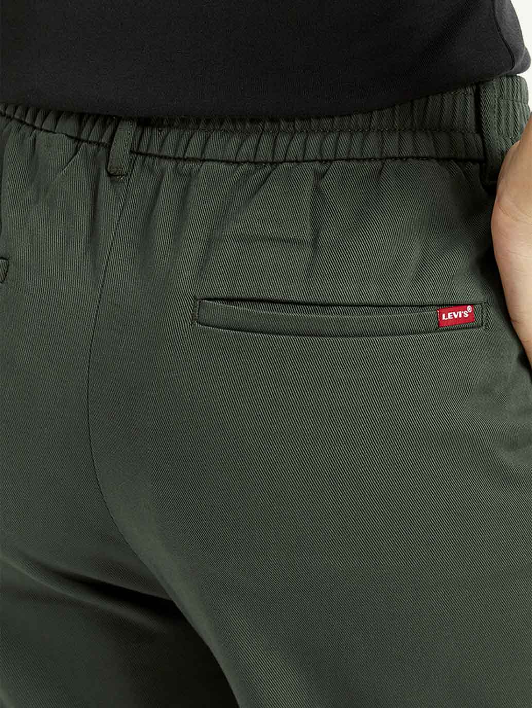 Women's High Rise Olive Loose Fit Trousers