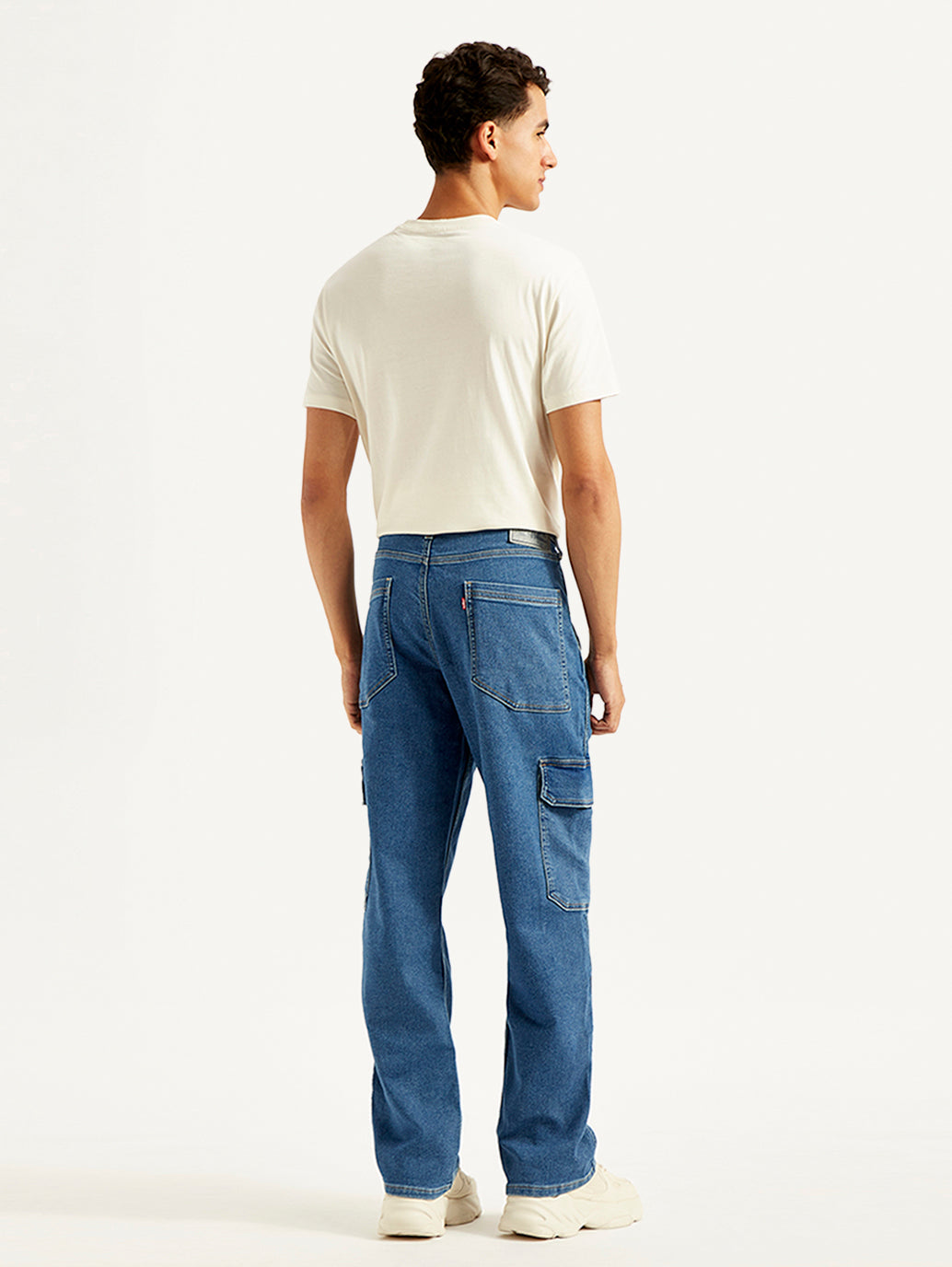 Men's 568 Blue Loose Fit Mid Rise Jeans