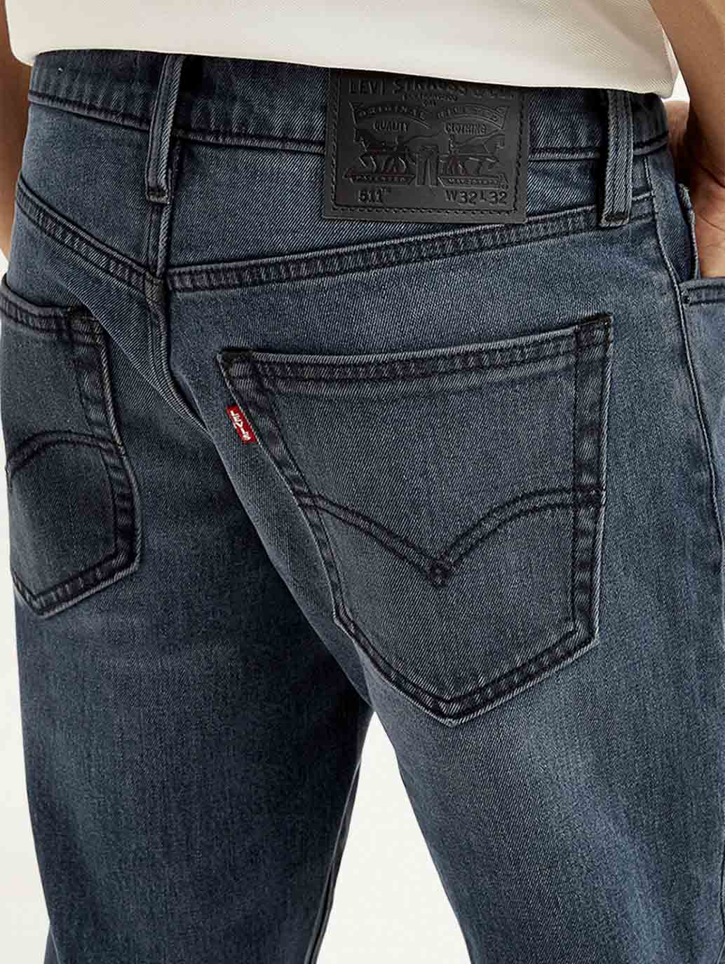 Men's 511 Blue Slim Fit Mid Rise Jeans