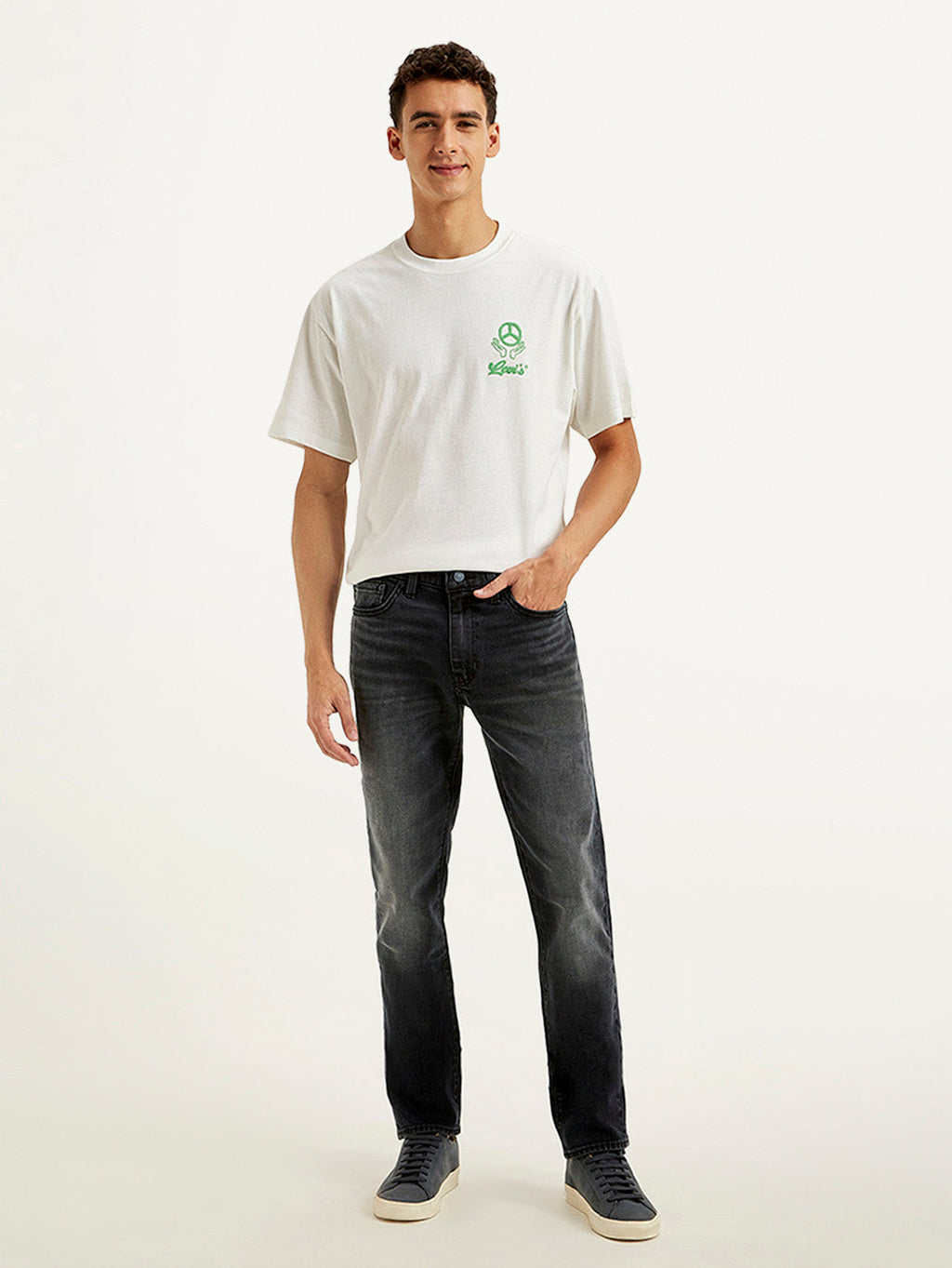 Men's 511 Black Slim Fit Mid Rise Jeans