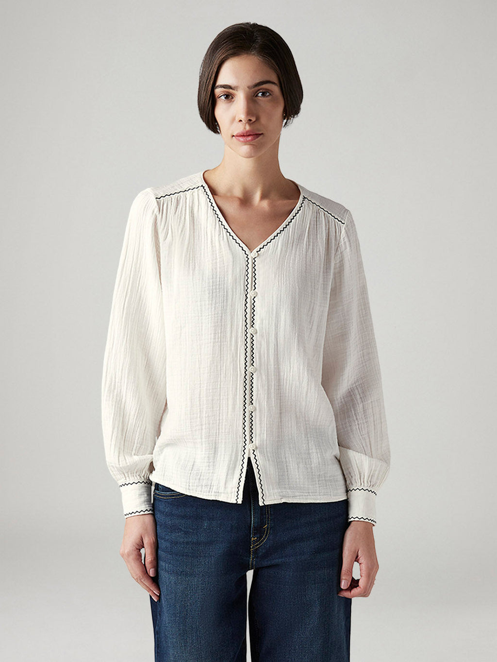 Women's Embroidered Regular Fit Top