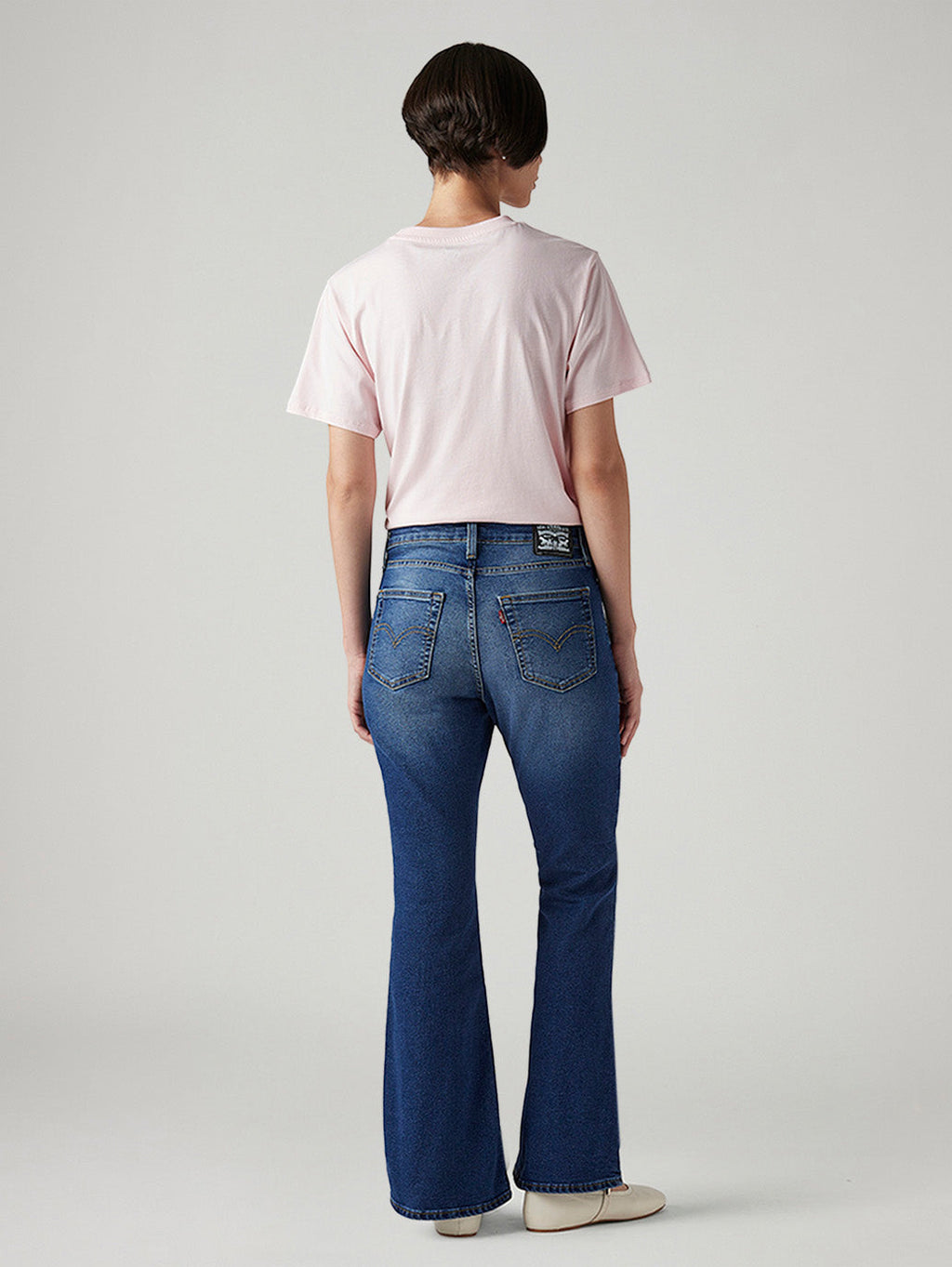 Women's 726 Blue Flared Fit High Rise Jeans