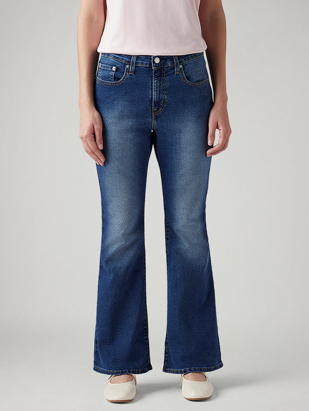 Women's 726 Blue Flared Fit High Rise Jeans
