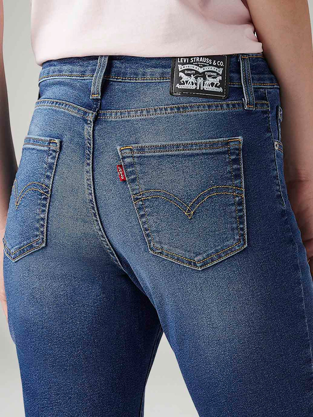 Women's 726 Blue Flared Fit High Rise Jeans