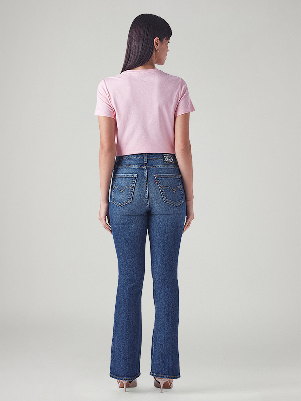Women's 726 Blue Flared Fit High Rise Jeans