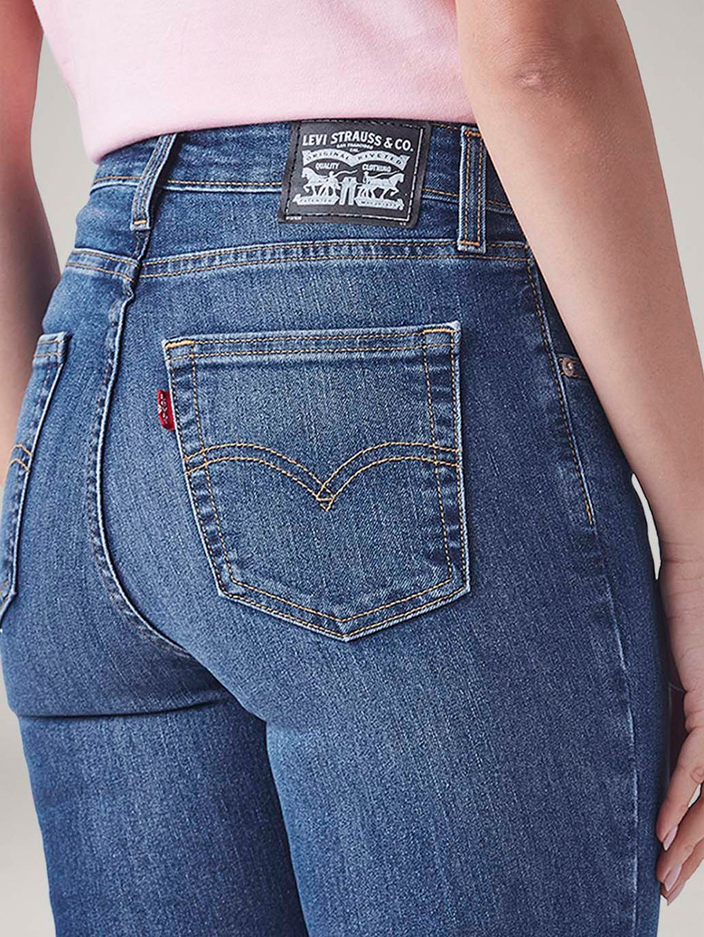 Women's 726 Blue Flared Fit High Rise Jeans